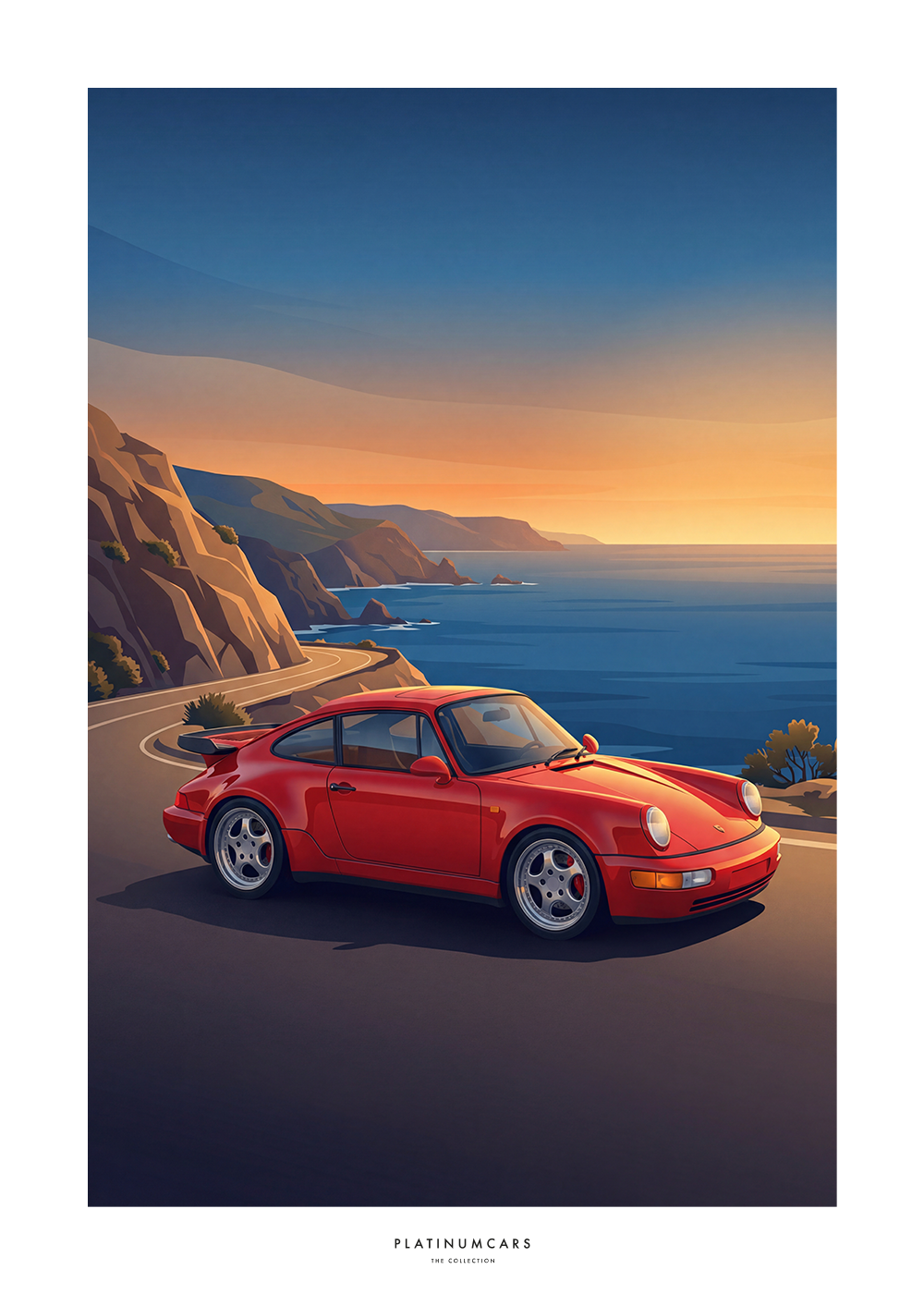 Poster Porsche 964 Turbo